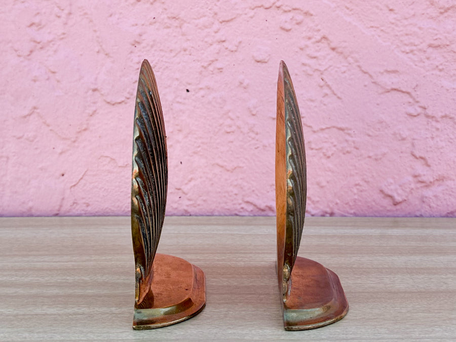 Brass Shell Bookends