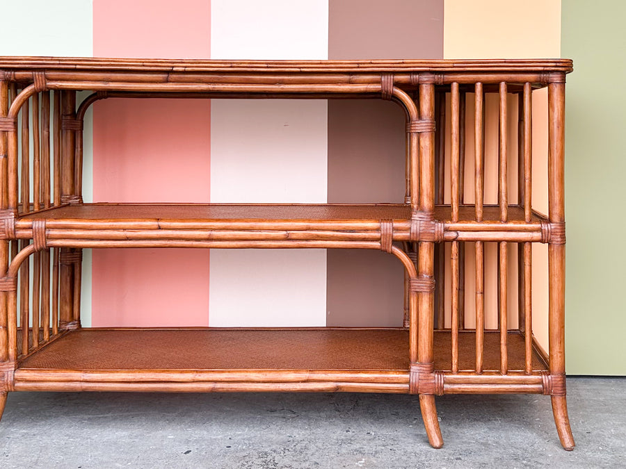 West Indies Style Rattan Console