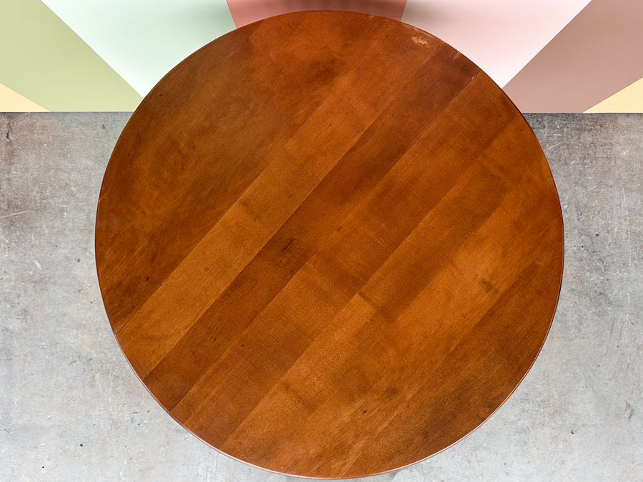 Green and Brown Rattan Side Table