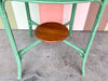 Green and Brown Rattan Side Table