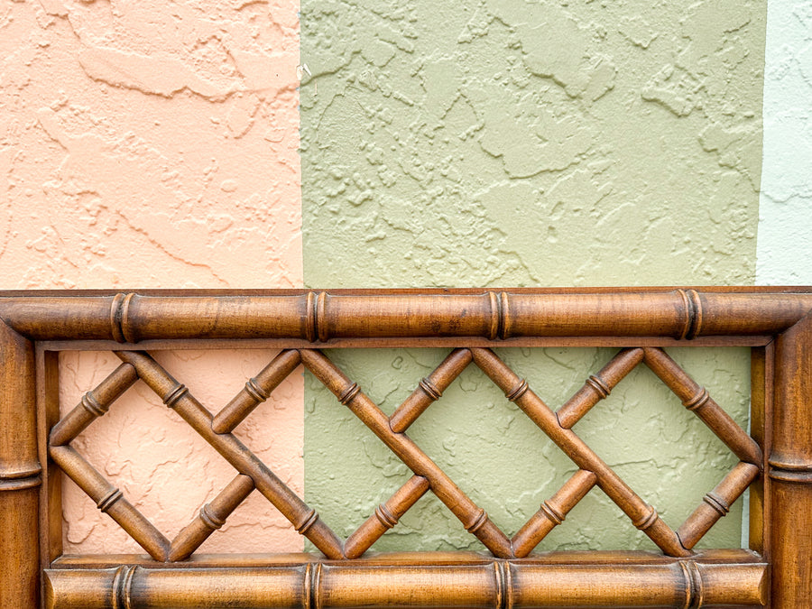 Pair of Faux Bamboo Chippendale Mirrors
