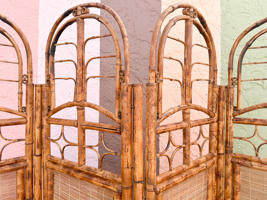 Large Brighton Style Rattan Screen