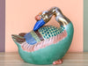 Pair of Colorful Porcelain Ducks