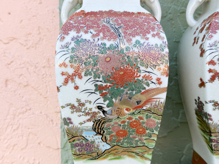 Pair of Chinoiserie Lamps with Elephants