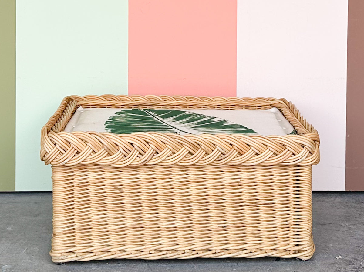 Bielecky Brothers Braided Rattan Ottoman