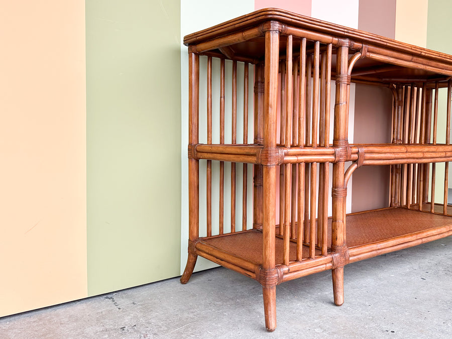 West Indies Style Rattan Console