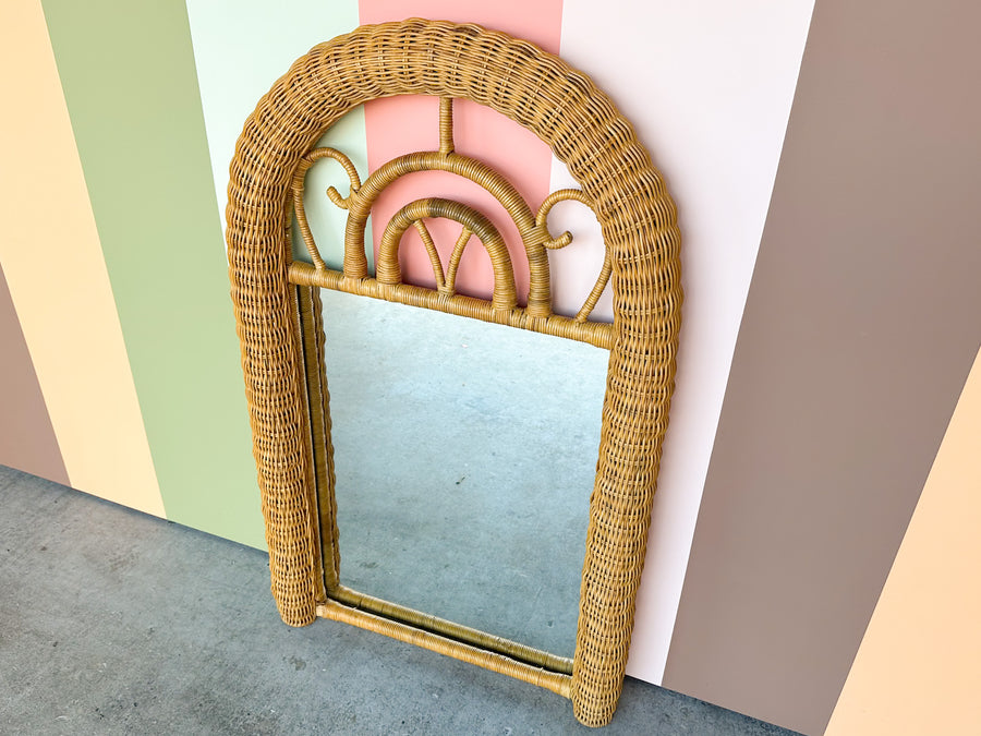 Coastal Rattan and Wicker Mirror