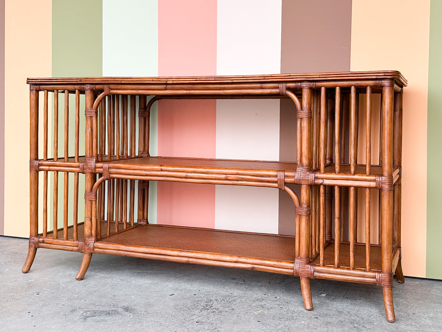 West Indies Style Rattan Console