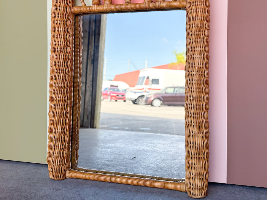 Coastal Rattan and Wicker Mirror