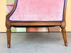 Velvet Pink Regency Style Settee