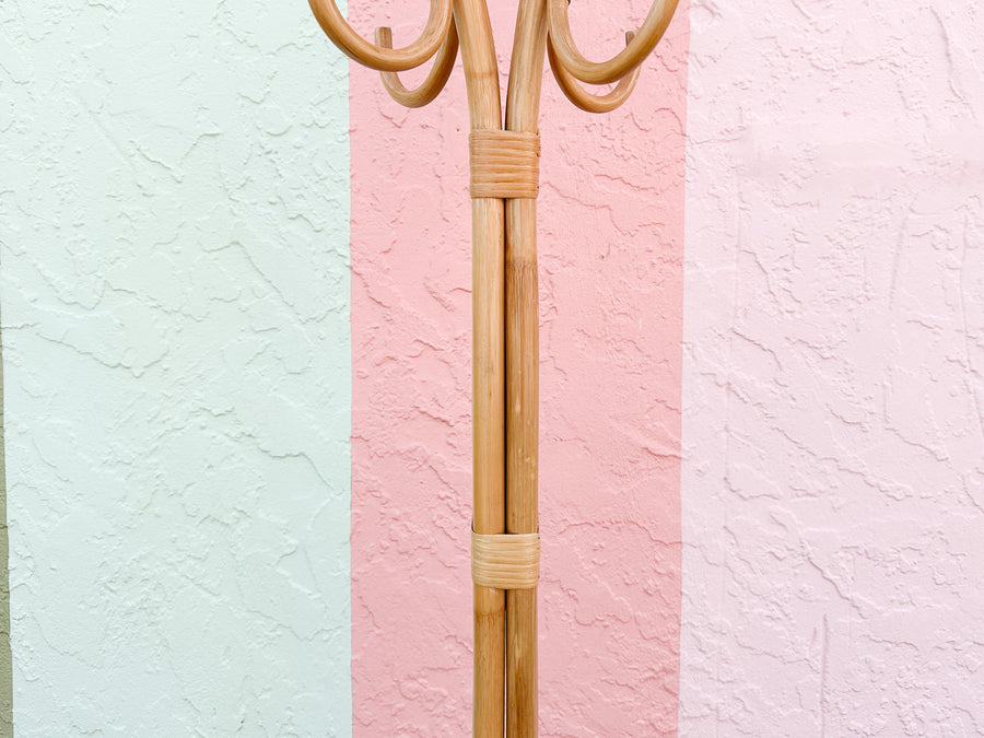 Old Florida Rattan Hat Rack