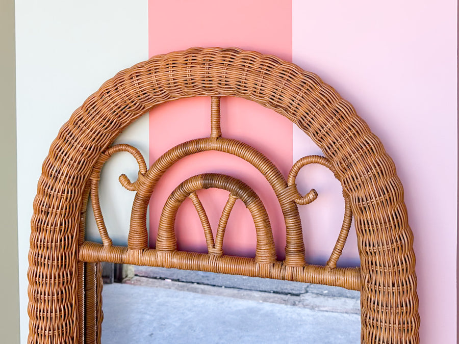 Coastal Rattan and Wicker Mirror