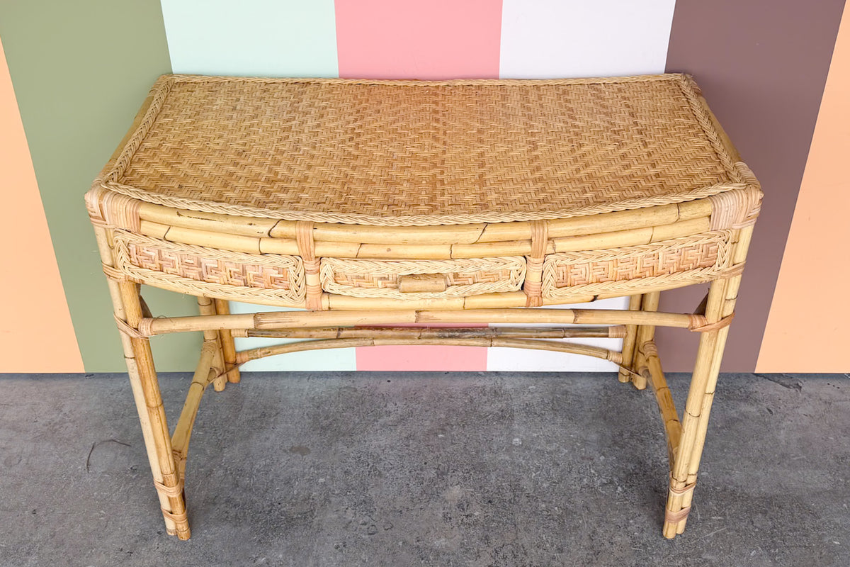 Island Style Woven Rattan Desk