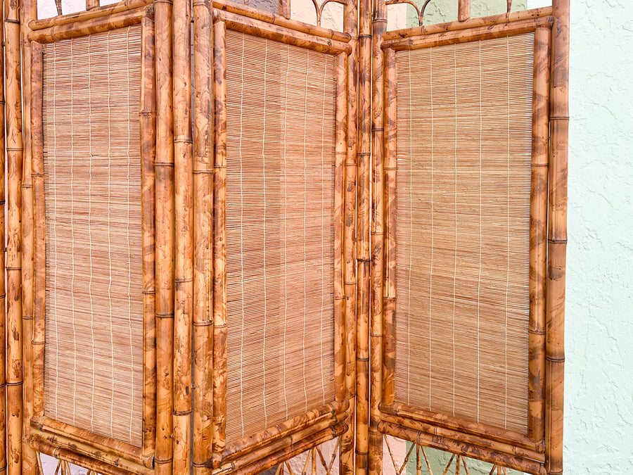 Large Brighton Style Rattan Screen