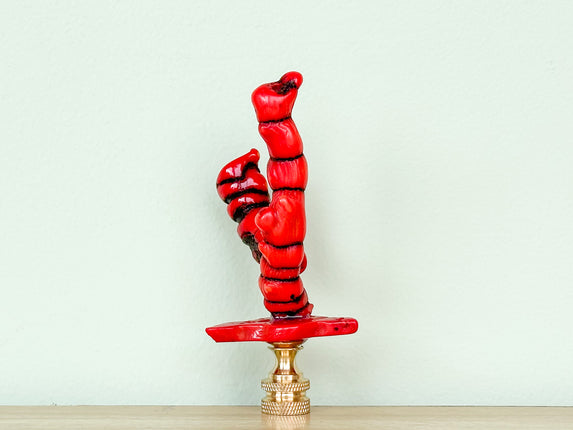 Natural Red Coral Finial