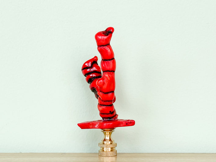 Natural Red Coral Finial