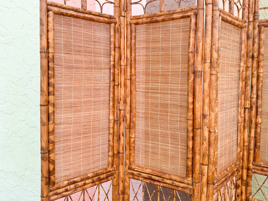 Large Brighton Style Rattan Screen