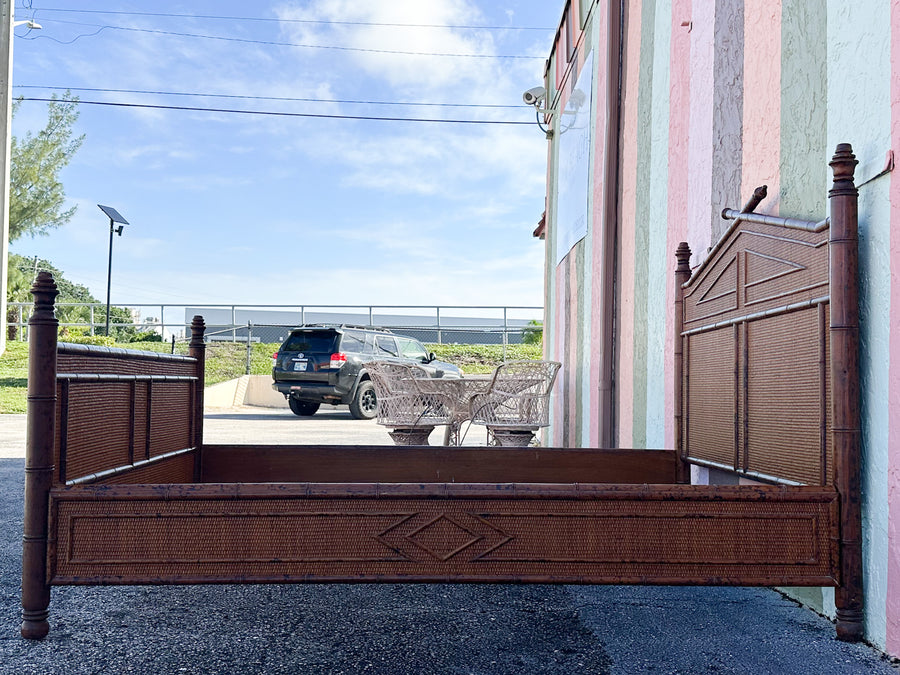 Tortoiseshell Bamboo Queen Bed by Ralph Lauren