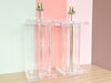 Pair of MCM Lucite Lamps