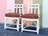 Pair of Painted Fretwork Side Chairs
