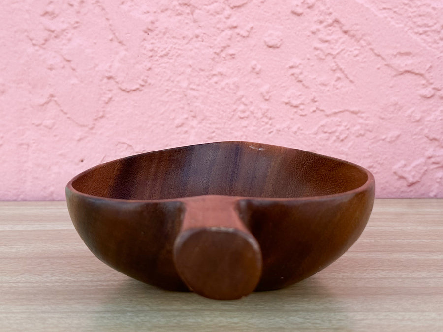 Set of Seven Monkey Pod Leaf Serving Bowls