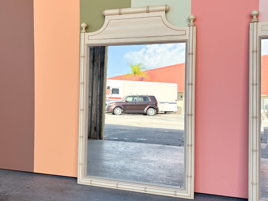 Pair of Faux Bamboo Pagoda Mirrors