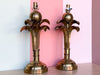 Pair of Epic Brass Palm Tree Lamps