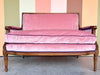 Velvet Pink Regency Style Settee