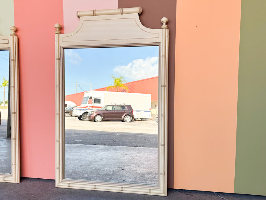 Pair of Faux Bamboo Pagoda Mirrors