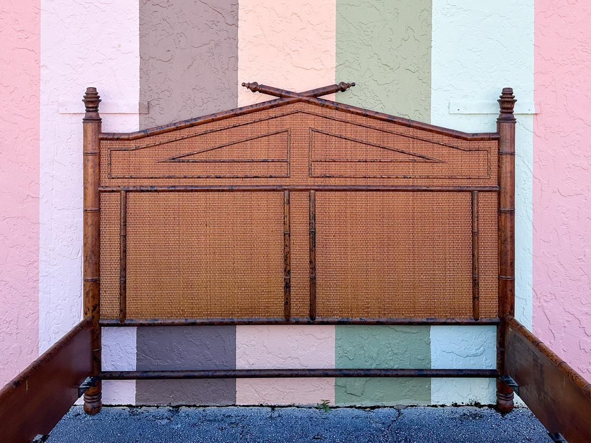 Tortoiseshell Bamboo Queen Bed by Ralph Lauren