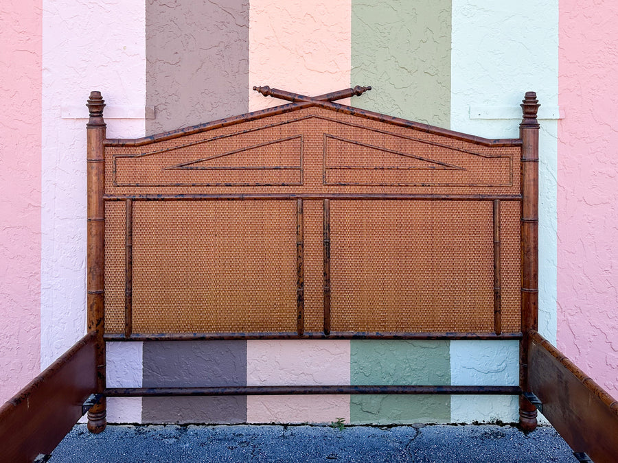 Tortoiseshell Bamboo Queen Bed by Ralph Lauren