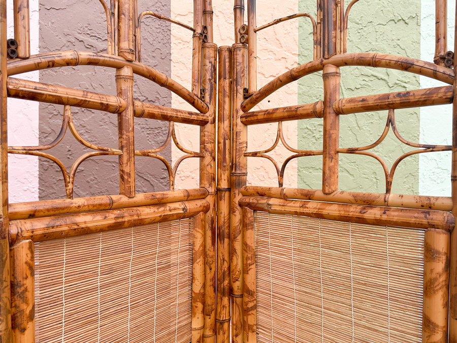 Large Brighton Style Rattan Screen
