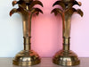 Pair of Epic Brass Palm Tree Lamps
