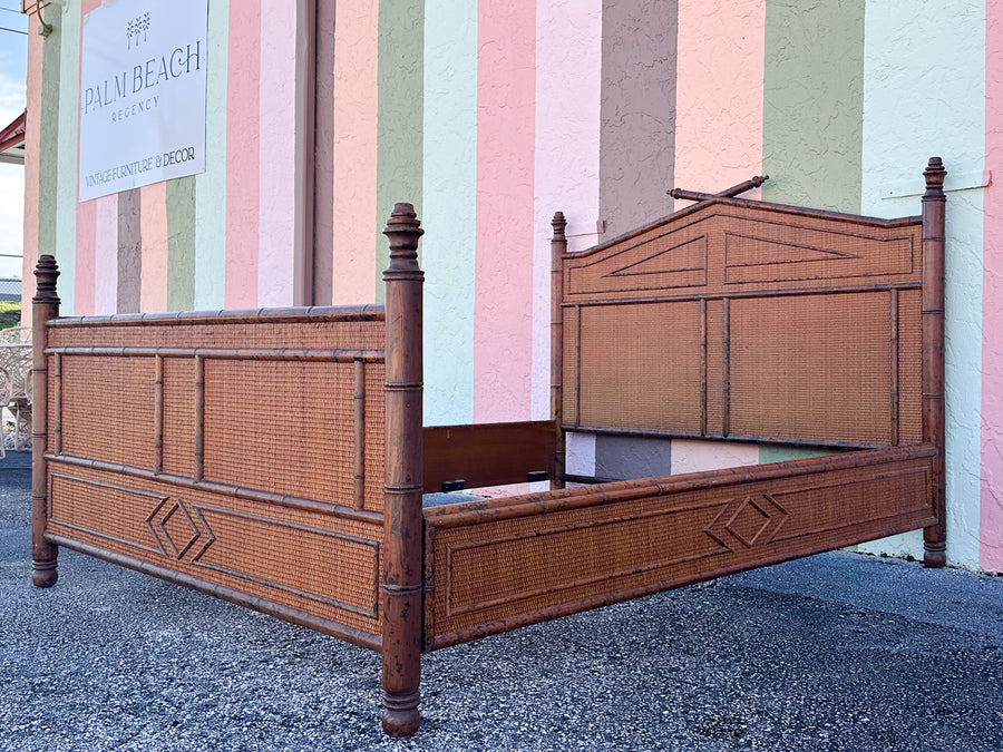 Tortoiseshell Bamboo Queen Bed by Ralph Lauren