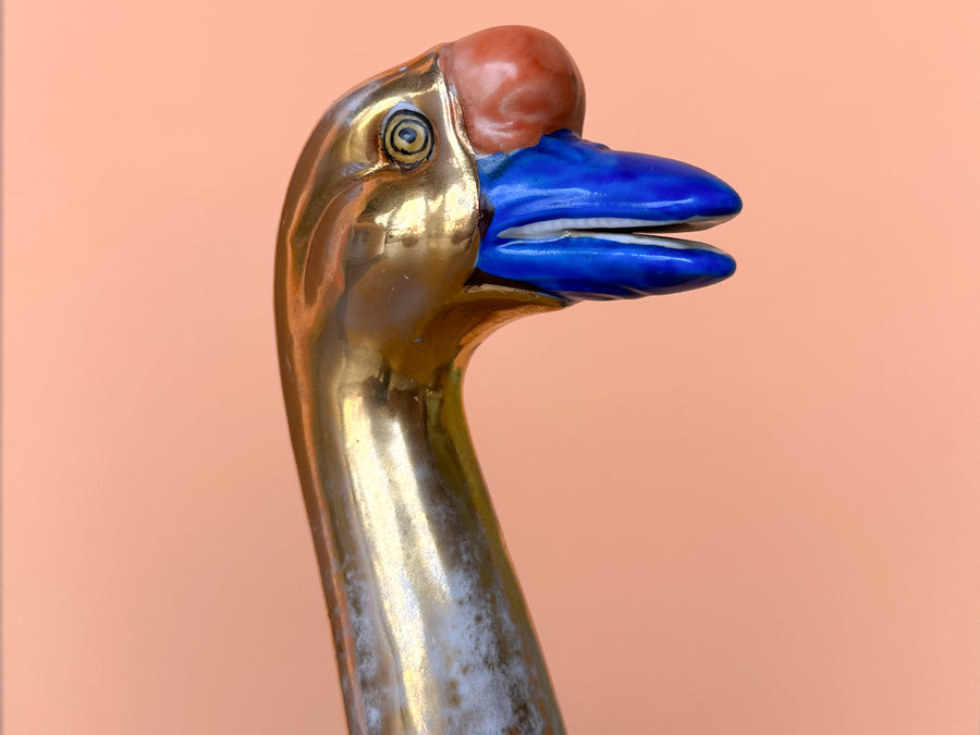 Pair of Colorful Porcelain Ducks