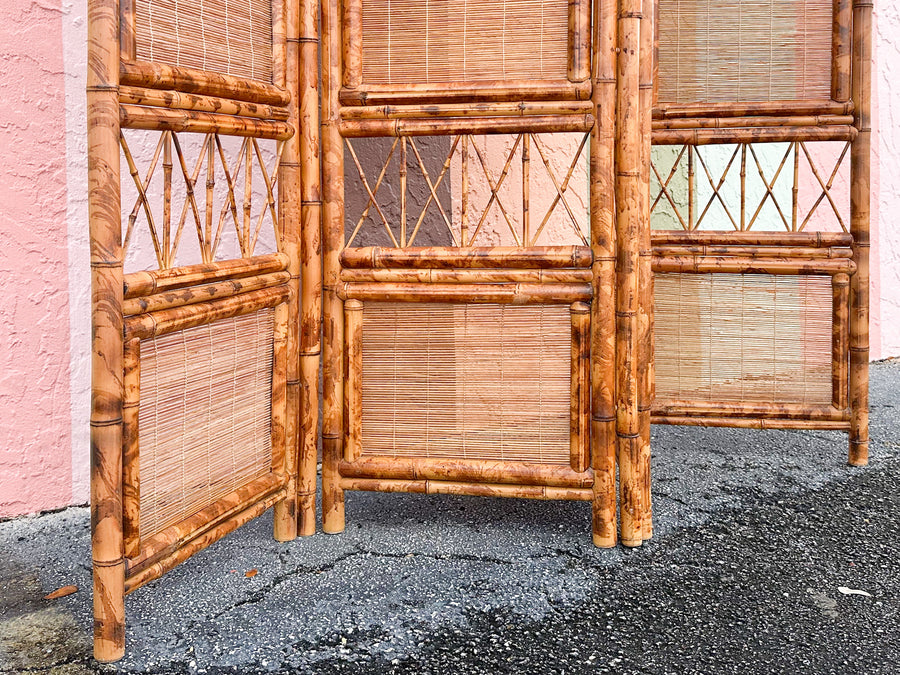 Large Brighton Style Rattan Screen