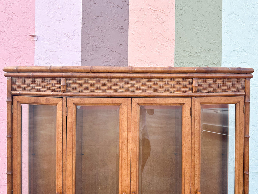 Faux Bamboo China Cabinet