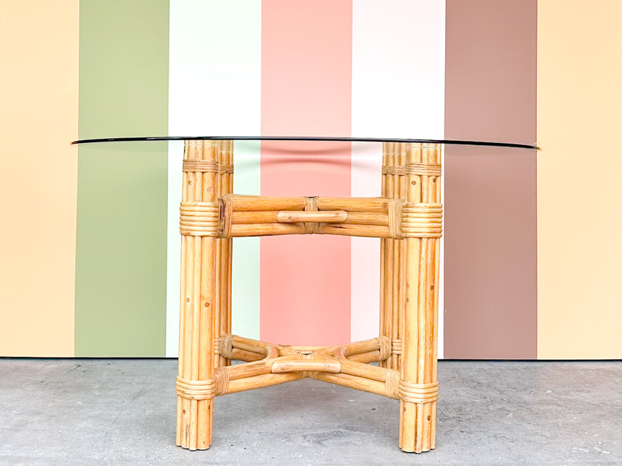 Coastal Chic Rattan Dining Table