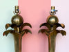 Pair of Epic Brass Palm Tree Lamps