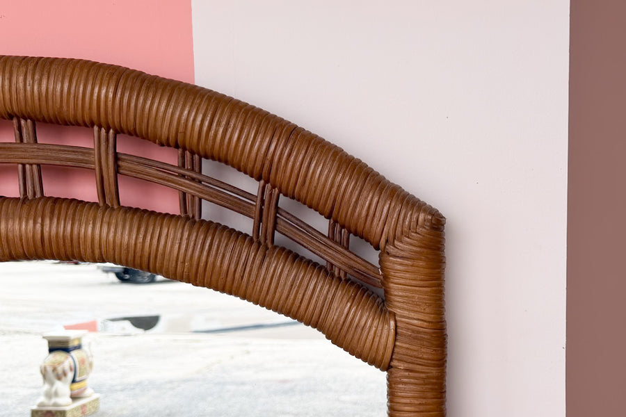 Rattan Wrapped Mirror