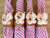 Set of Eight Shell Chic White Coral Napkin Rings