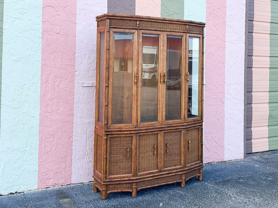 Faux Bamboo China Cabinet