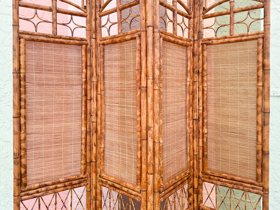 Large Brighton Style Rattan Screen