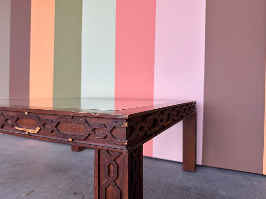 Handsome Fretwork Coffee Table