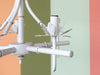 Petite Faux Bamboo Pagoda Chandelier