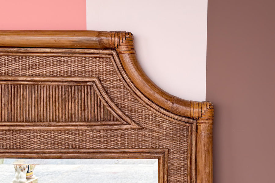 Large Braxton Culler Rattan Mirror
