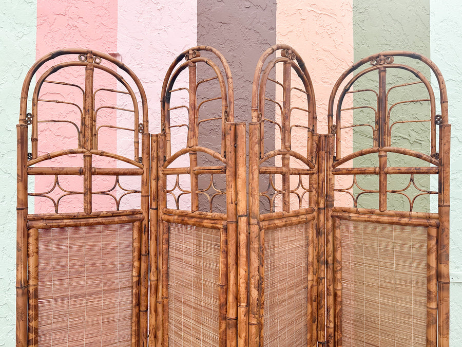 Large Brighton Style Rattan Screen
