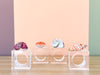 Set of Four Shell Lucite Napkin Rings