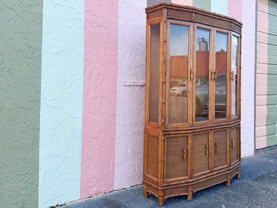 Faux Bamboo China Cabinet