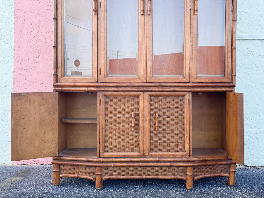 Faux Bamboo China Cabinet